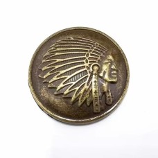 Кончо для изделий из кожи Индеец, 5 шт., 30 мм, цвет античная латунь